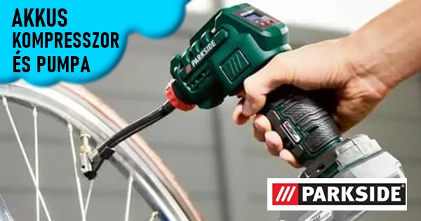 Parkside akkumulátoros kompresszor és pumpa, kerékpár kerékhez, gumimatrachoz, felfújható játékokhoz PAK20LiB2+PALP20LiB2 - Image 2