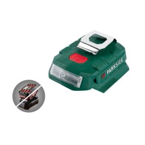 ÚJ ! PARKSIDE akkura csatlakoztatható USB adapter LED lámpával PAA 20-Li B2