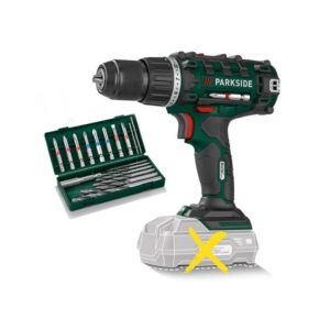 ParkSide PABS 20-Li E6 20V 2Ah akkus fúró, csavarbehajtó bitkészlettel (akku és töltő nélkül)