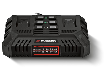 PARKSIDE Dupla gyorstöltő 20 V 2 x 4,5 A - PDSLG 20 B1 - Image 3