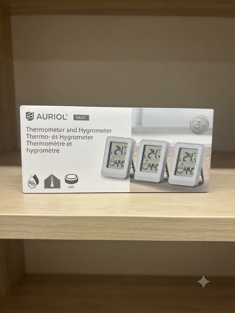 Auriol Basic Digitális Hőmérő és Páratartalom-mérő Higrométer Szett (3 db-os csomag) - Image 2