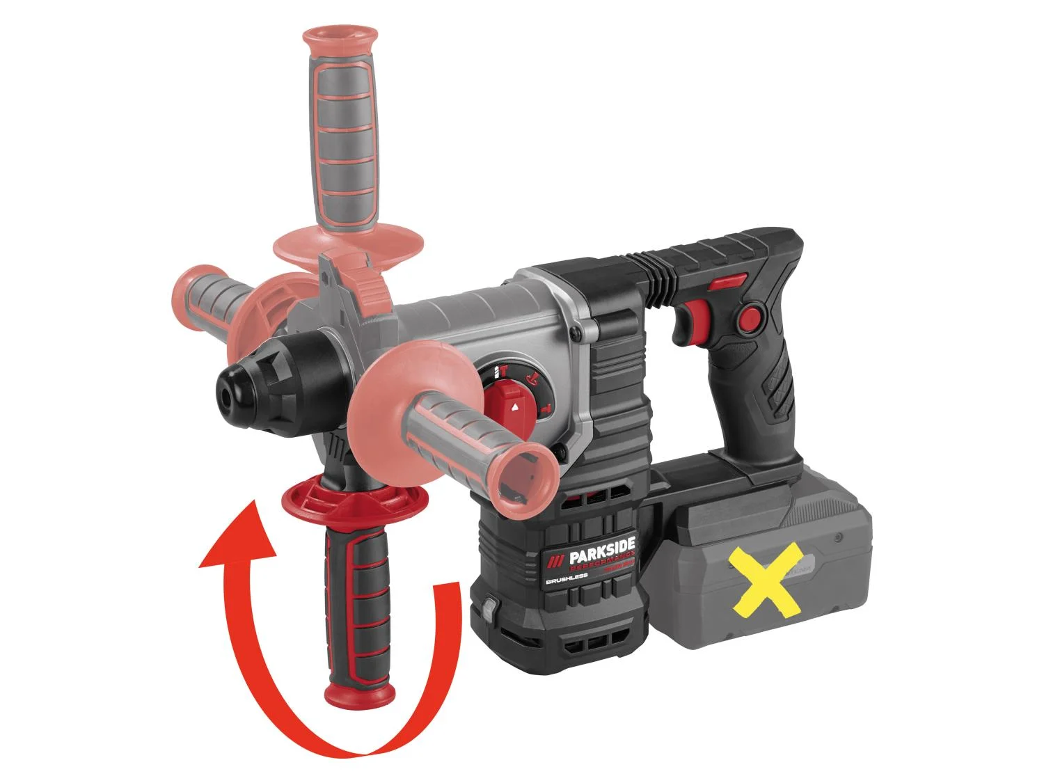 PARKSIDE PERFORMANCE® Vezeték nélküli kalapács PPAKH 20-Li A1 – akkumulátor nélkül - Image 4