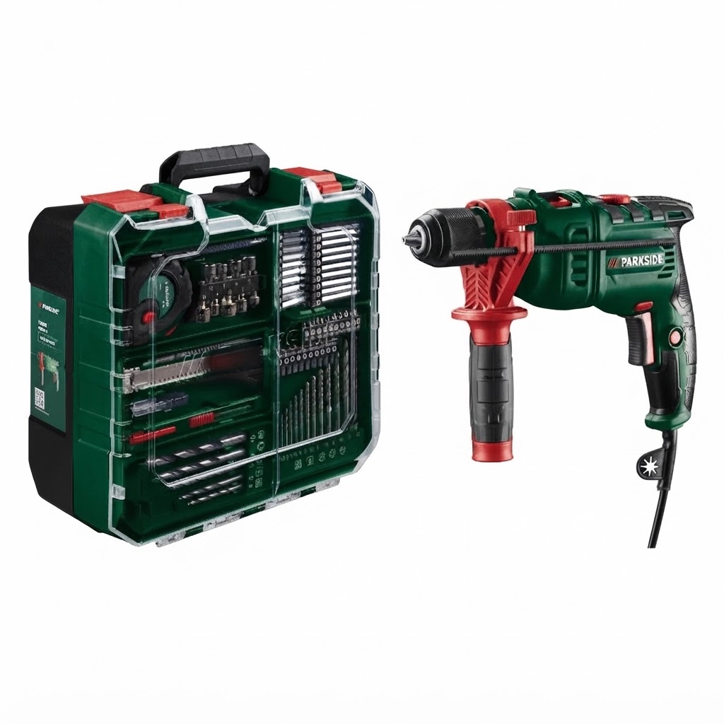 Ütvefúró (750 W) 74 részes tartozékokkal - PSBM 750 C3 – PARKSIDE