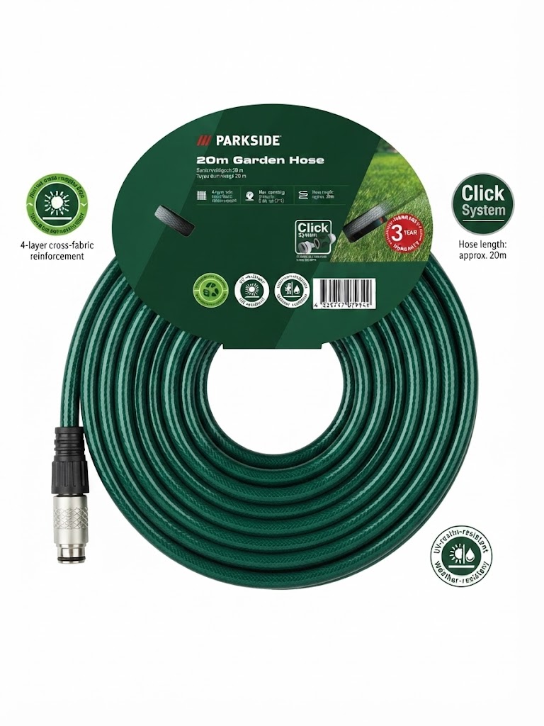 20m Garden Hose (Kerti Locsolótömlő) – PARKSIDE