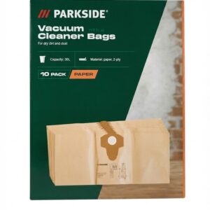 PFT 30 A1 porszívó zsák papír 30 L univerzális kompatibilis porzsák – PARKSIDE