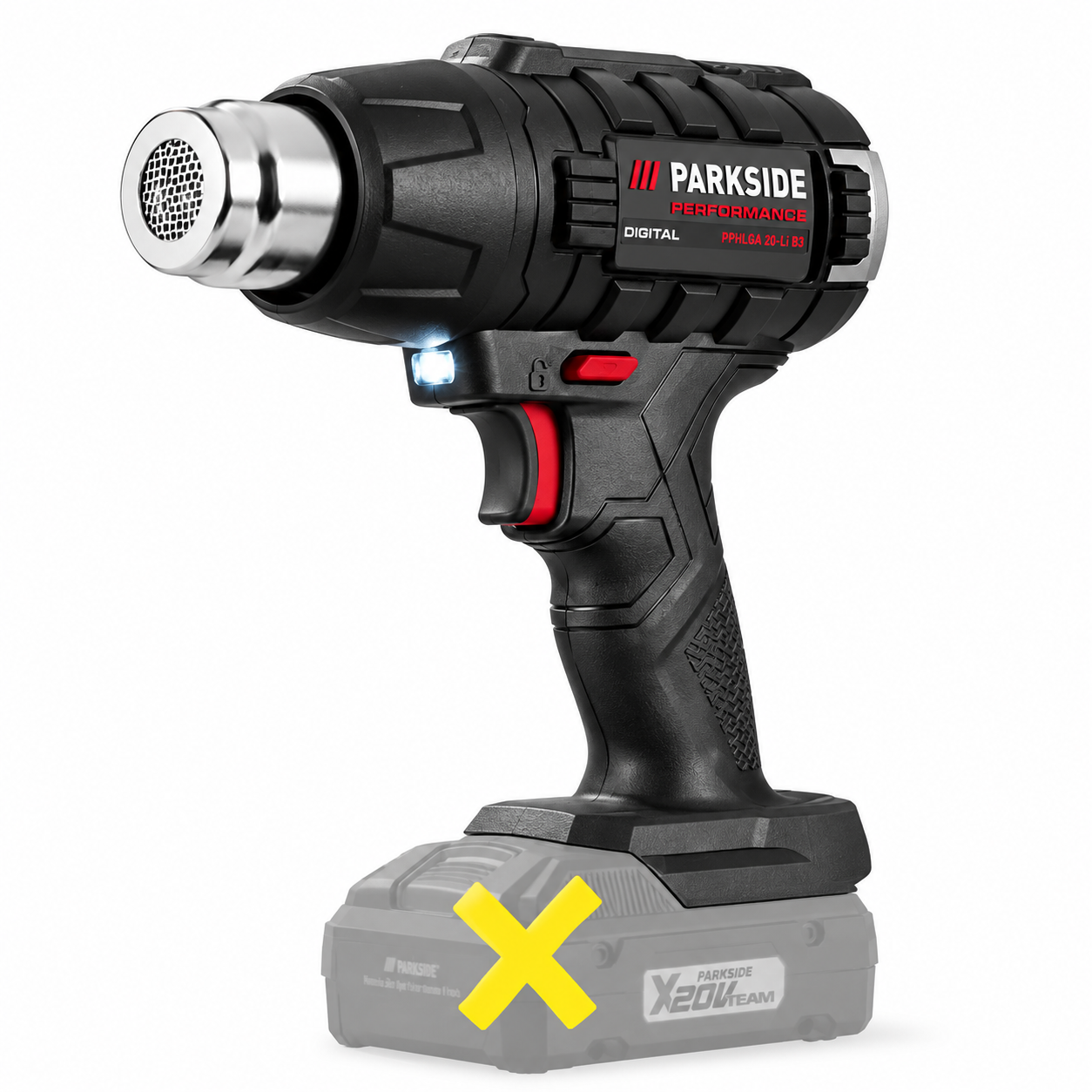 PARKSIDE PERFORMANCE PPHLGA 20-Li B3 akkus hőlégfúvó 20 V