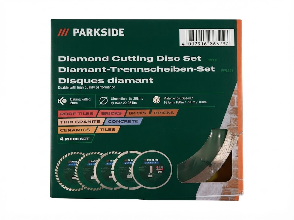 PARKSIDE gyémánt vágótárcsa készlet 125 mm – 4 részes – 2. kép